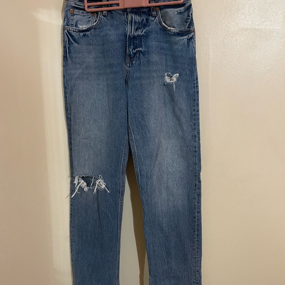 Zara Blue Straight Leg Jeans